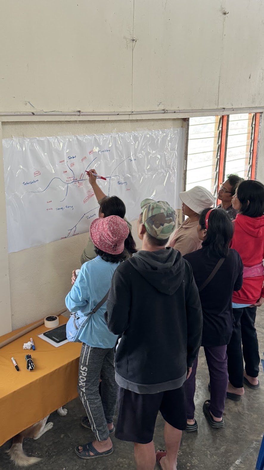 Community members in the highlands